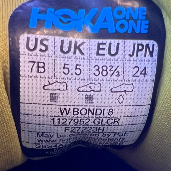 HOKA ONE ONE BONDI 8, Golden, Size US 7B, Used, Excelent Conditions - Picture 11 of 11